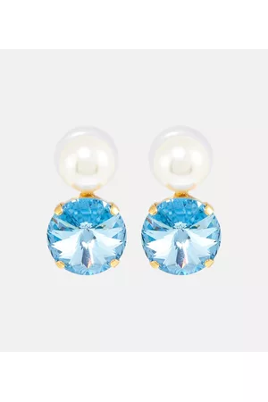 Jennifer Behr Women Earrings - Demi crystal and faux pearl earrings