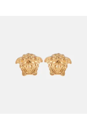 Gianni Versace 18K Gold Enamel Diamond Medusa Cufflinks