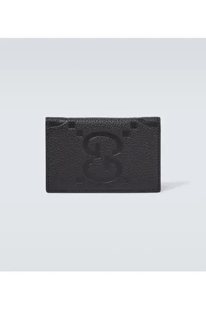 Jumbo GG money clip in black leather