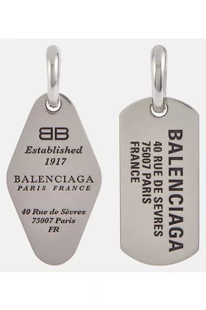 Balenciaga Women Earrings - Logo hoop earrings