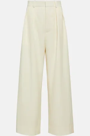 WARDROBE.NYC Low-rise wide-leg wool pants