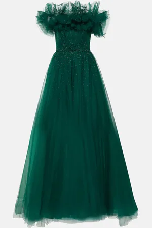 Jenny Packham Embellished tulle gown