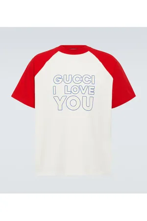 Gucci Logo Print faded-effect T-shirt - Farfetch