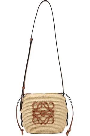 x Paula’s Ibiza Anagram Raffia Pochette Crossbody Bag