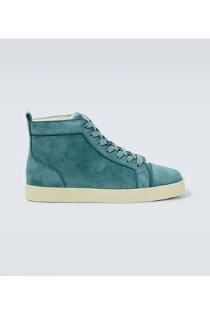 Christian Louboutin Louis Swimming Pool Silk Spike High Top Sneakers (Size  46)