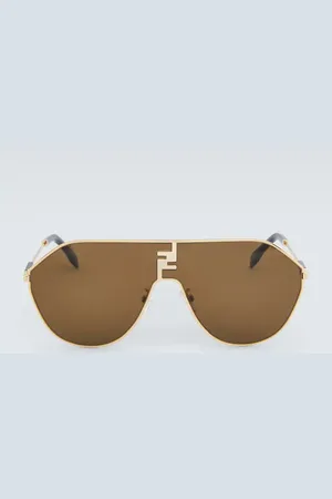 Torino Aviator Sunglasses in Yellow Gold