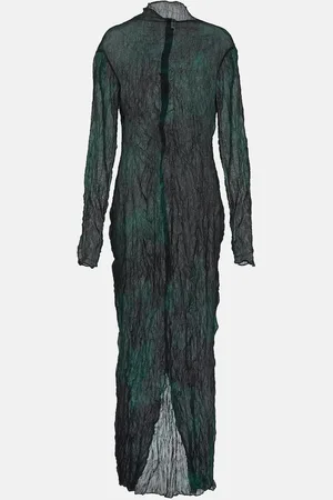 Acne Studios Printed semi-sheer maxi dress