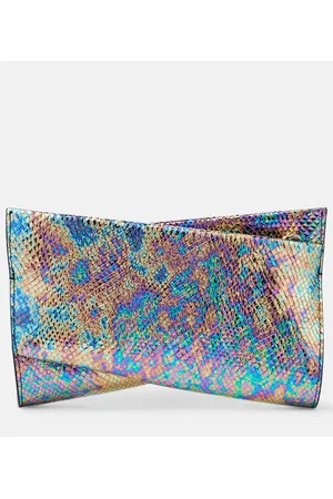 Loubi 54 Leopard Print Satin Clutch in Multicoloured - Christian Louboutin