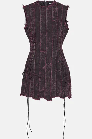 Acne Studios Denim paneled minidress