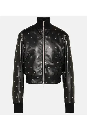 Liu Jo, Jackets & Coats, Star Studded Vegan Leather Bomber Jacket