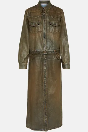 Acne Studios Dacna coated denim shirt dress