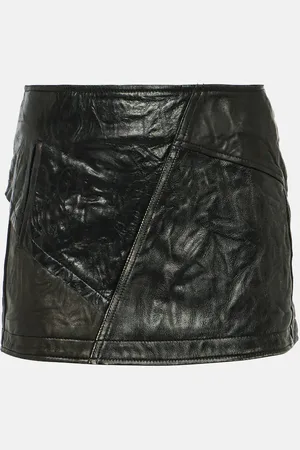 Acne Studios Paneled leather miniskirt