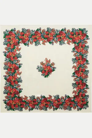 MAGDA BUTRYM Floral silk satin scarf
