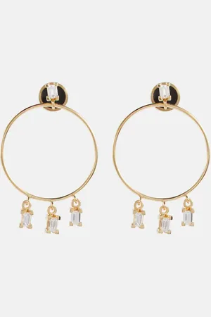 Ileana Makri 18kt yellow hoop earrings with diamonds