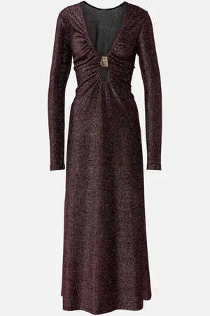 JOHANNA ORTIZ Cutout LurexÂ® midi dress