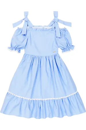 PATACHOU Bow-detail tiered cotton dress