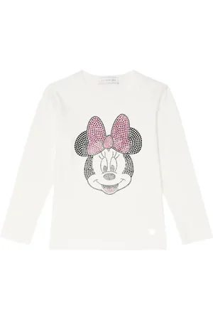 MONNALISA Embellished cotton-blend T-shirt