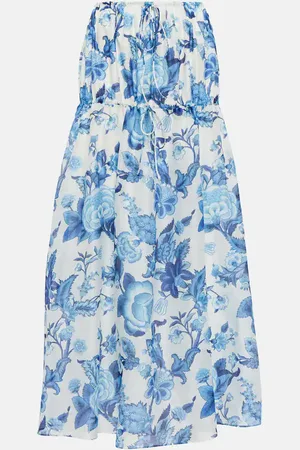 SIR Floral cotton and silk maxi skirt