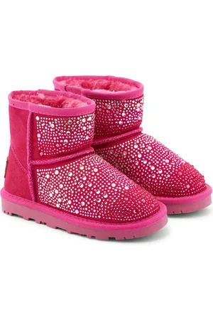 MONNALISA Crystal-embellished suede boots