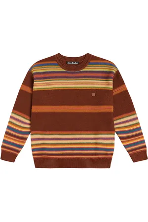 Acne Studios Face Logo striped cotton sweater