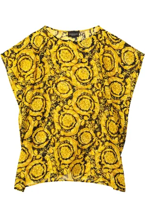 VERSACE Baroque printed cotton and silk kaftan
