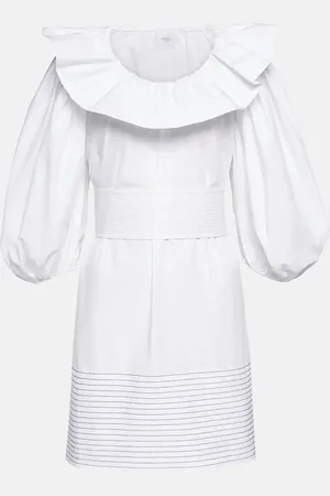 Patou Puff-sleeve cotton minidress