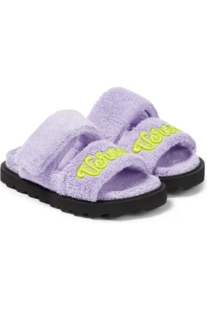 VERSACE AppliquÃ© toweling sandals