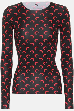 Marine Serre Printed jersey top
