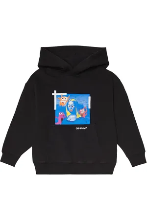 OFF-WHITE Printed cotton jersey hoodie