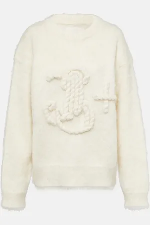 Jil Sander Monogram mohair-blend sweater