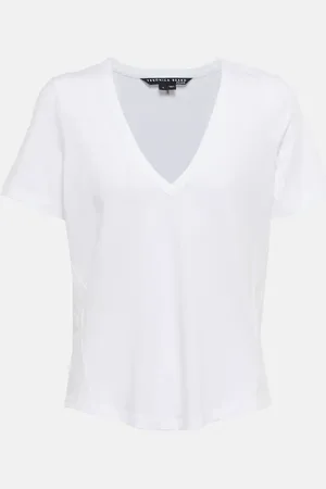 VERONICA BEARD Cindy V-neck cotton T-shirt