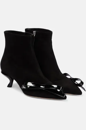 Roger Vivier Virgule Bow suede ankle boots