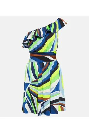Puccini Iride one-shoulder jersey minidress