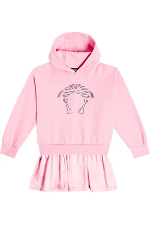 VERSACE Medusa cotton jersey hoodie dress