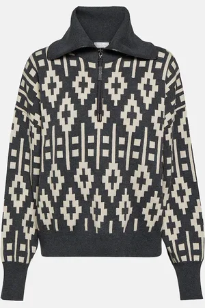 Brunello Cucinelli Vintage Jacquard wool-blend sweater