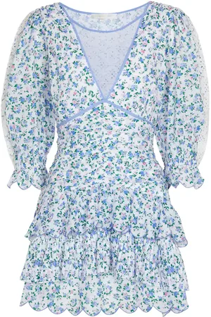 LOVESHACKFANCY Marquise floral cotton minidress