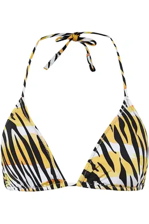 Reina Olga Love tiger-print bikini top