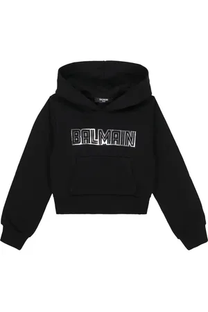 Balmain Logo cotton-jersey hoodie