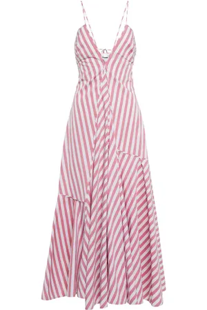 Jil Sander Striped cotton maxi dress