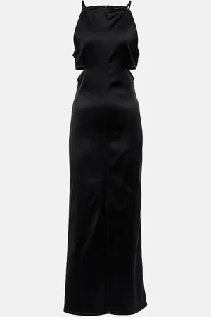 Courrèges CourrÃ¨ges Swallow neck satin maxi dress