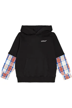 OFF-WHITE Logo cotton jersey hoodie