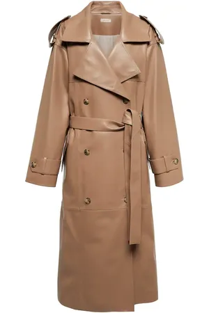 The Mannei Amman leather trench coat