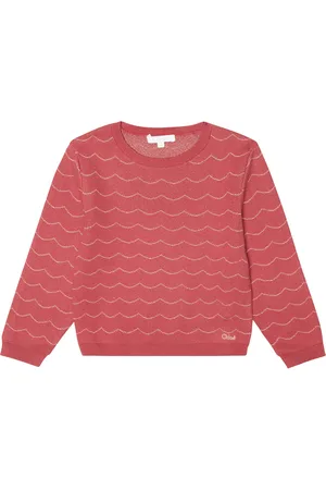 Chloé ChloÃ© Kids Metallic-knit cotton-blend sweater