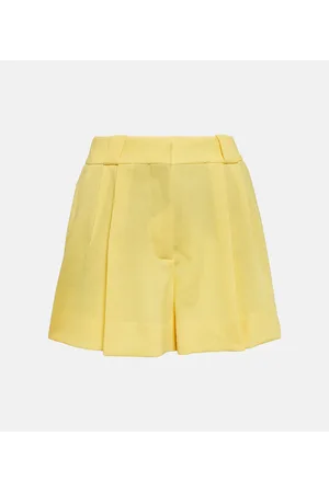 Oroton check paperbag-waist shorts - Yellow