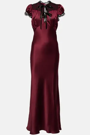 RODARTE Silk satin maxi dress