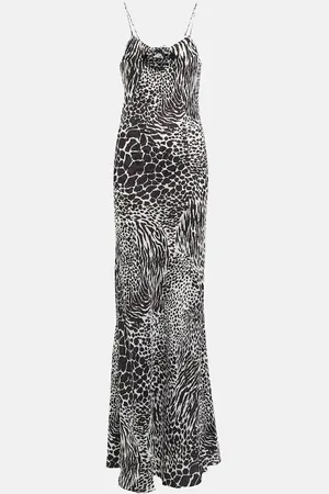 RODARTE Zebra-print silk jacquard gown