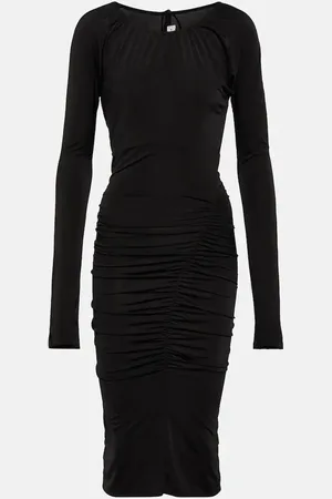 Victoria Beckham Ruched wrap jersey minidress