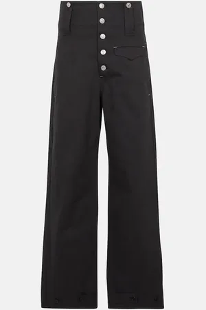 Isabel Marant Darlena high-rise wide-leg cotton pants