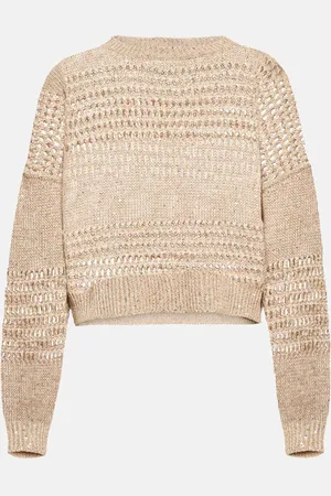 Brunello Cucinelli Embellished openwork sweater