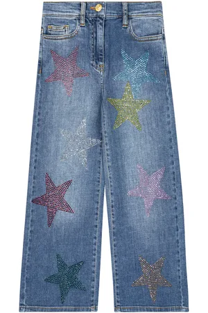 MONNALISA Embellished wide-leg jeans